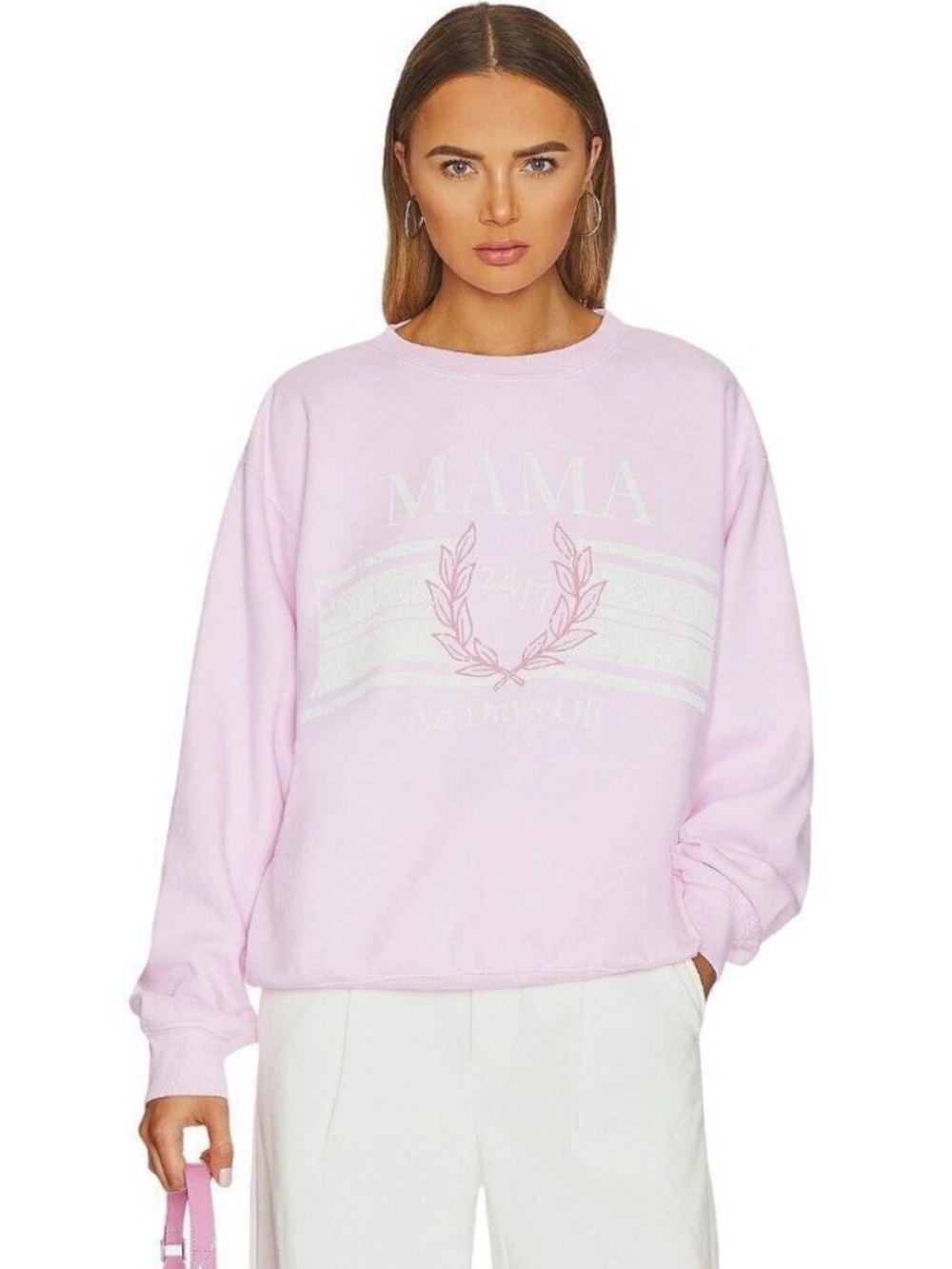 Show Me Your Mumu Mama Stanley No Days Off Sweatshirt Small Pink Pullover